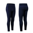 thumbnail image 2 of Fsqjgq Yoga Thermal Leggings for Women Plus Size Lifting Tummy Control High Waisted Workout Leggings Stretchy Sports Tights Navy S, 2 of 4