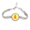 thumbnail image 1 of Culture Mam Round Pattern Tennis Chain Anklet Bracelet Diamond Jewelry, 1 of 3