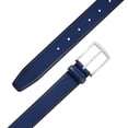 thumbnail image 4 of KM Legend Mens Leather Dress Belt for Work Business and Casual(BLUE, 32), 4 of 7