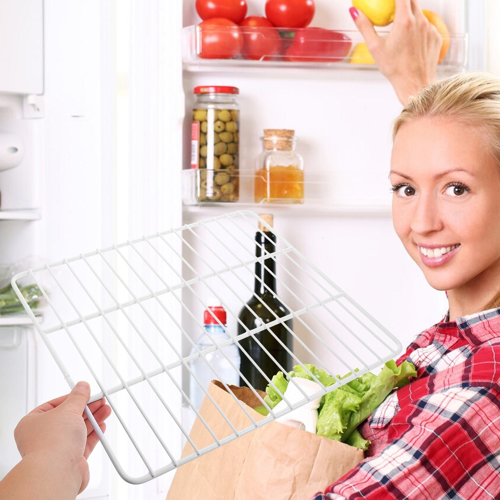 HEMOTON  Replacement Shelf for Fridge Commercial Freezer Shelves White