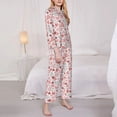 thumbnail image 3 of Goofa Hand Drawn Hearts Printed Women’s 2 Piece Pajama Set Super,Pajamas Women's Long Sleeve Sleepwear Soft Button Down Loungewear Pjs Lounge Set Nightwear-XX-Large, 3 of 9