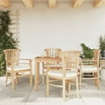 thumbnail image 1 of vidaXL 5 Piece Garden Dining Set Solid Wood Teak, 1 of 5