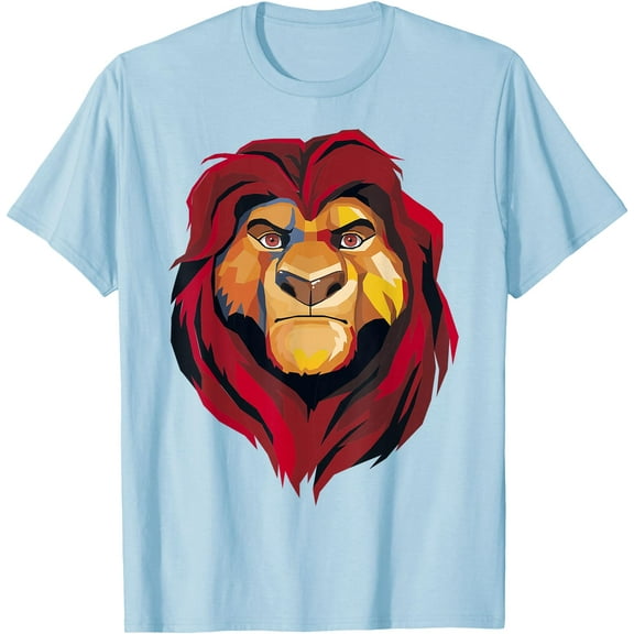 The Lion King Mufasa Artistic Painted Portrait DTG Print Unisex T-Shirt