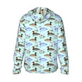 thumbnail image 2 of Picia Mallard Duck Of Lotus Flowers Women's Men's UPF 50+ Sun Protection Hoodie Shirt Long Sleeve SPF Fishing Outdoor UV Hiking Lightweight Shirts-3X-Large, 2 of 9