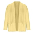 thumbnail image 3 of Blazer Jacket for Women Zpanxa Women's Casual Long Sleeve Jacket, Lapel Button Slim Work Office Blazer Jacket, Casual Open Front Work Office Outerwear Yellow S, 3 of 4