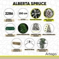 thumbnail image 4 of Árbol De Navidad Nevado 2.50m Premium * Piñas Gigantes * Alberta Spruce Artego Nieve Pino Artificial Frondoso Navideño + Maleta De Almacenamiento Christmas Tree Decoración Navideña Flocked Snow, 4 of 8