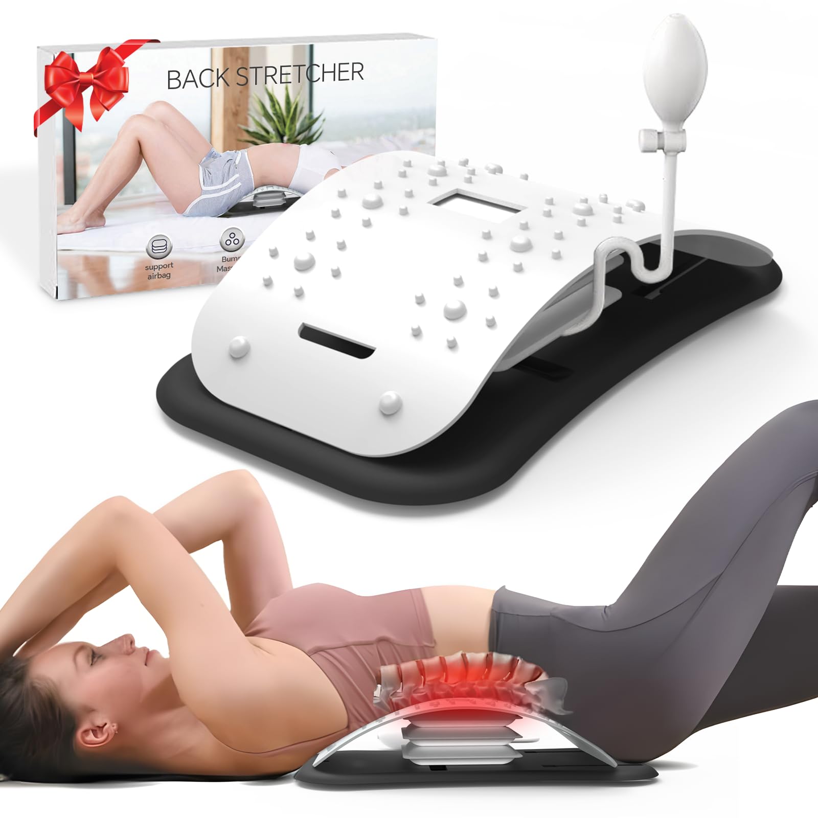 Camilla de espalda ZhanHao para aliviar el dolor lumbar, dispositivo de ...