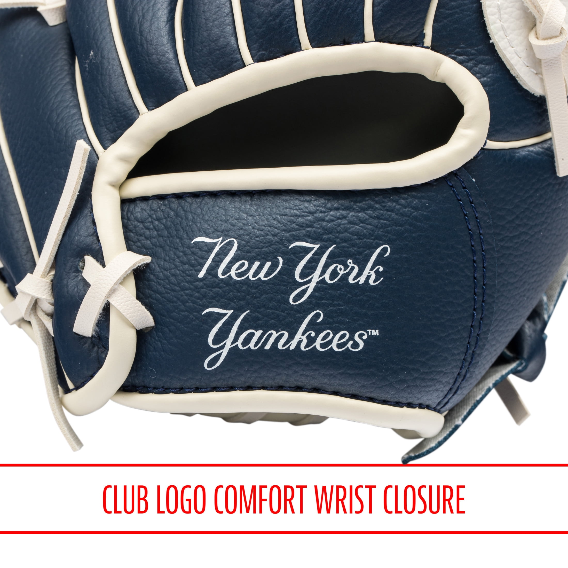 Franklin Sports MLB New York Yankees Youth Teeball Glove + Ball Set, 9.5 in