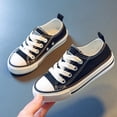 thumbnail image 2 of Zapatos de lona para niños, estilo primavera y otoño, zapatos bajos con cordones, zapatos de tabla para niños y niñas, zapatos blancos para bebés, zapatos casuales de tela, 2 of 5