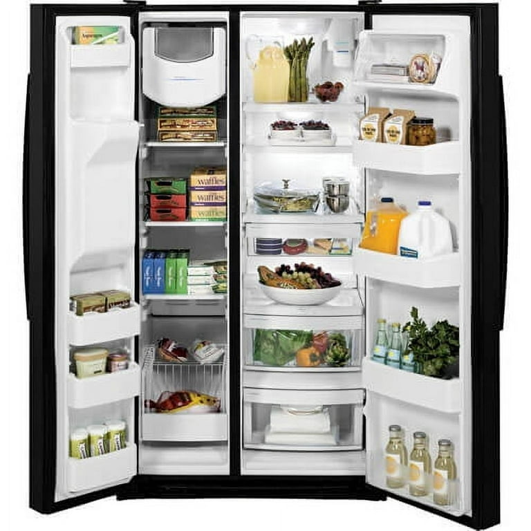 GE GSS25GGHBB 25 Cu. Ft. Black Side by Side Refrigerator