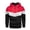 Red, variant on Blekii Men's Colour Block Side Panel Hoodie, Street Casual Sports Sweatshirt, Loose Fit with Unique Seam Design, Youthful Urban Streetwear, Comfortable for Daily Wear, Trendy Style