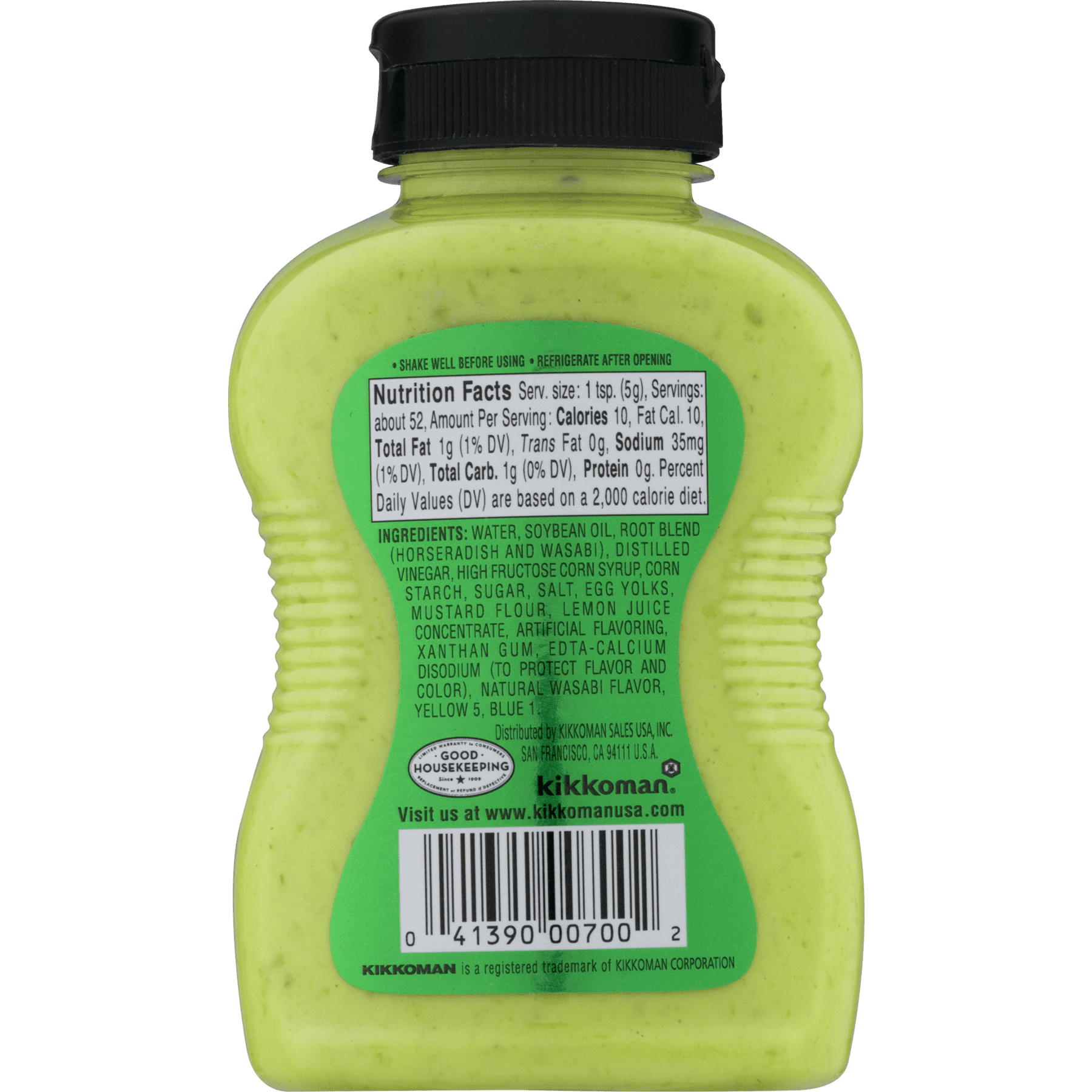 Kikkoman Kosher Wasabi Sauce, 9.25 oz Bottle