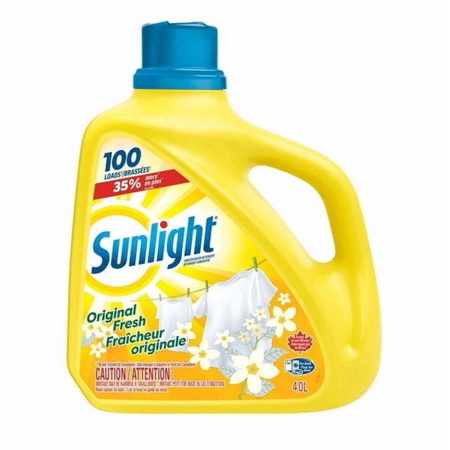 Sunlight Original Fresh Concentrated Liquid Laundry Detergent, 4.0 Litres, 100 Washloads