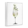 thumbnail image 3 of Stupell Industries Alien Perched on Champagne Glass Food & Beverage Painting White Framed Art Print Wall Art, 24 x 30, 3 of 8