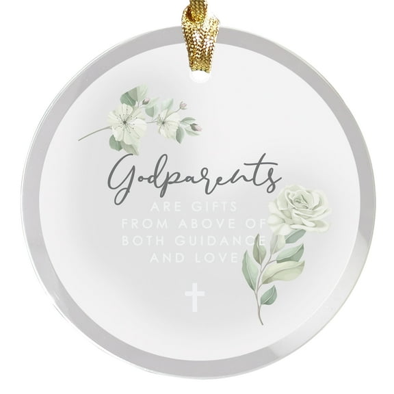 Godparents Are Gifts From Above Christmas Round Disc Ornament