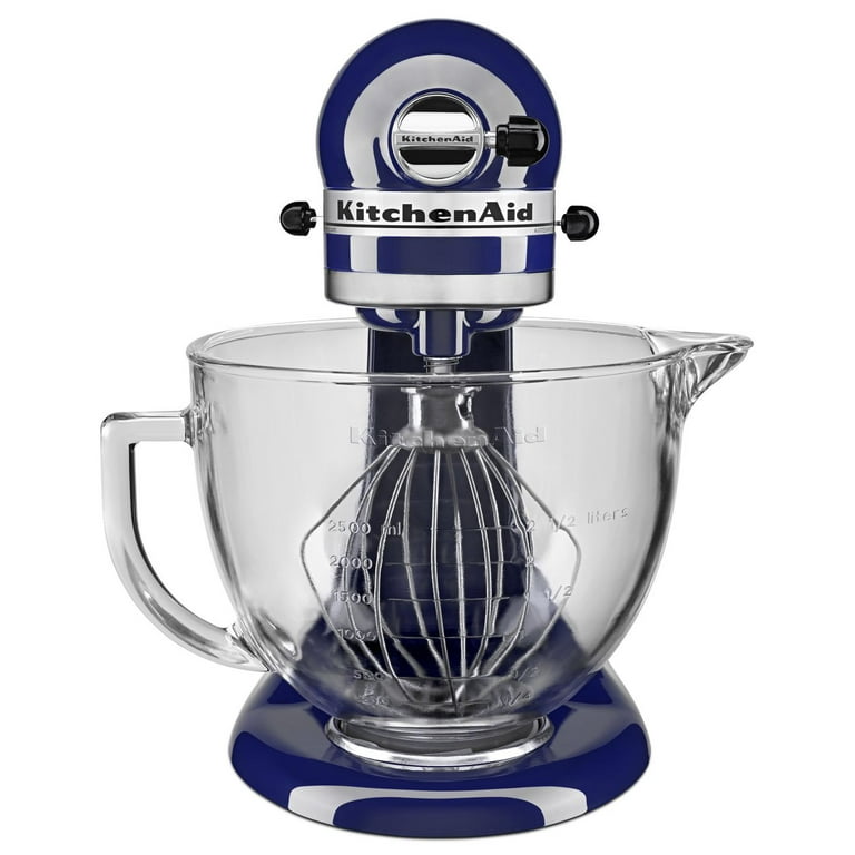 KitchenAid 5-Quart Stand Mixer Glass Bowl Ice Blue