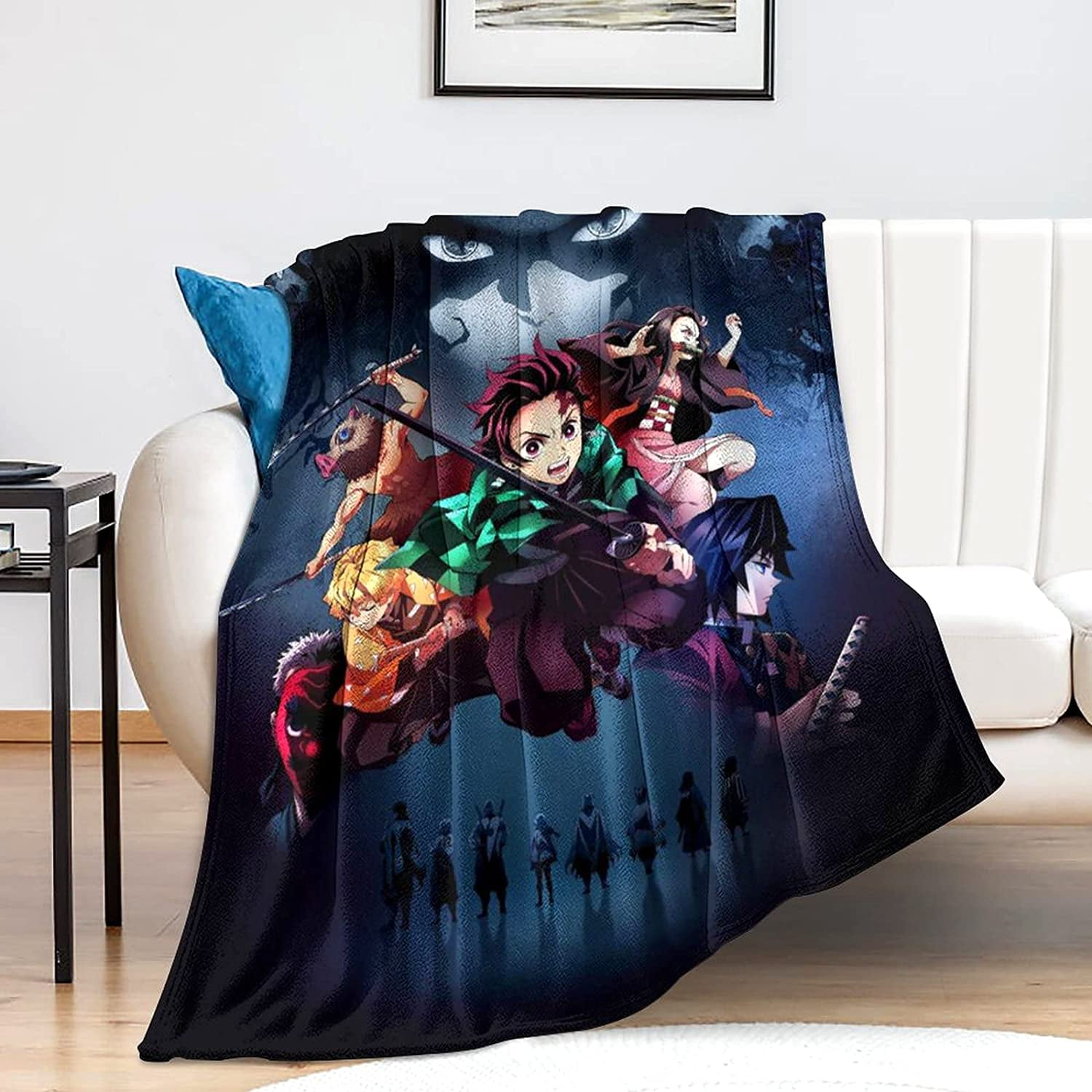 Anime Blanket Gifts for Girls Boys-40x50 Inches Soft Flannel Blanket Anime Gifts for Teen Girls Kids Comfy Anime Lover Stuff Kawaii Anime Room Decor
