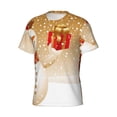 thumbnail image 5 of Qekee Christmas Snowman Gift Classic Fit T-Shirt Men's Shirt Men's Tight Short Sleeves for Exercise, Running, Mountaineering - Christmas Snowman Gift, 5 of 9