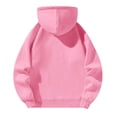 thumbnail image 5 of Ruyang Teen Girls Soft Hoodie Fall Thin Cropped Half Zipper Hooded Pullover Sweatshirts Plain Casual Long Sleeve Tops Clothes, 5 of 9