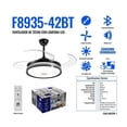 thumbnail image 2 of Ventilador de Techo Retráctil Megaluz Negro con Bocina Bluetooth e Iluminación LED F8935-42BT, 2 of 2