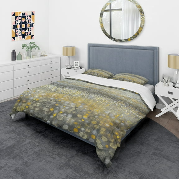 Designart 'Galm Abstract III' Glam Duvet Cover Set