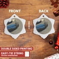 thumbnail image 3 of 3drose, Italy, Venice. Gondolas Along Grand Canal in Venice - Eu16 Dny0041 - David Noyes, 3 inch Snowflake Porcelain Ornament, 3 of 7