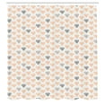 thumbnail image 3 of Ambesonne Abstract Shower Curtain, Pastel Crystal Diamonds, 69"Wx84"L, Peach and Grey, 3 of 5