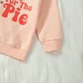 thumbnail image 5 of Okbabeha Toddler Baby Girl Thanksgiving Outfits Pumpkin Pie Sweatshirt Top+Flare Bell Bottom Pants Set Fall Clothes, 5 of 8