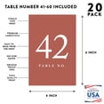 thumbnail image 2 of Koyal Wholesale Terracotta Wedding Table Numbers 41–60, 4x6 Seating Cards, 2 of 3