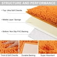 thumbnail image 5 of PandaTop Bathroom Bath Rug 24x16inch, Thick Soft Absorbent Chenille Bath Rugs with Non-Slip Rubber Backing Quick Dry Mats, Machine Washable Rugs for Bathroom, Shower, and Tub,Orange, 5 of 9
