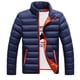 thumbnail image 1 of Abrigo de invierno acolchado para hombre, de manga larga, cuello alto, chaqueta con cremallera completa, abrigo cálido y resistente al viento, 1 of 6