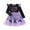 Purple, variant on shoper Girls Halloween Tutu Dress Bat Print Mesh Skirt with Bow Toddler Party Outfit for 1-8 Years Comfortable Casual Wear
