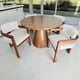 thumbnail image 2 of Comedor moderno circular para 4 personas color gris claro, 2 of 8