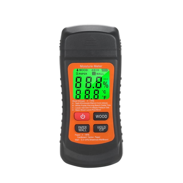 Medidor de humedad de madera Probador de humedad digital LCD con verde