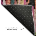 thumbnail image 5 of Addison Rugs Mayfield Premium Machine Washable Transitional Stripes Pink Rectangle Rug, 9' x 12', 5 of 6