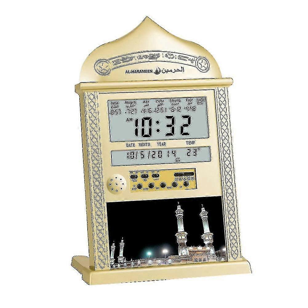 Azan Mosque Prayer Clock Islamic Mosque Azan Calendar Muslim Prayer Wall Clock Alarm Ramadan Home
