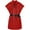 Red, variant on Children Boys And Girls Tunic Vintage Shirts Lace Up Shirt Blouse Tops Tunic Blouse Without Belt Black Kids Homewear 4 Years-5 Years