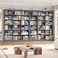 thumbnail image 5 of Homfa 18-Cube Bookcase and Bookshelves, 71.2" Triple Width 6-Tier Freestanding Arch Library Cabinet for Home Office Living Room, Blue, 5 of 10