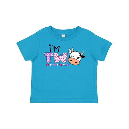 

Inktastic I m 2 Cute Cow and Polka Dots Gift Toddler Boy or Toddler Girl T-Shirt