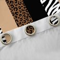 thumbnail image 4 of Manfei Zebra Cheetah Print Black Out Curtains, Geometric Stripe Curtains Pack of 2 (42x63 Each), Brown White Black Aesthetic Bedroom Curtains for Girls, Luxury Bedroom Decor, 4 of 6