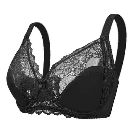 

QIPOPIQ Bras for Women Clearance Women s Plus Size Lace Bra Bra Sexy Gathered Underwired Gathered Lace Bra