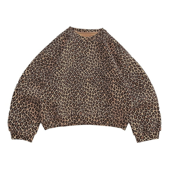Leopard Sweatshirts for Women Long Sleeve Cheetah Print Pullover Loose Fit Fashion Casual Tops