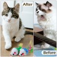 thumbnail image 4 of Juguetes para gatos Famgee, 20 piezas, ratoncitos peludos con cola de plumas, 4 of 6