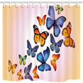 thumbnail image 1 of RYLABLUE Rideau de Douche en Tissu Polyester Imprimé Art Papillon Coloré Insecte Aussi Beau Que Fleur 66x72 Pouces, 1 of 1