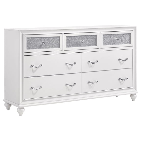 Coaster Barzini 7-Drawer Dresser, White