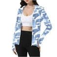 thumbnail image 4 of Wiyuqeen Women's Zip Up Hooded Sun Shirt Long Sleeve UPF 50+ Protection Jacket Casual Camo Print Hiking Sun Shirt with Thumb Holes, 4 of 7