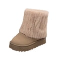thumbnail image 2 of Viluyesy Womens Winter Snow Boots Warm Fuzzy Fleece Lined Comfortable Non Slip Outdoor Walking Shoes Beige Size 8.5, 2 of 9