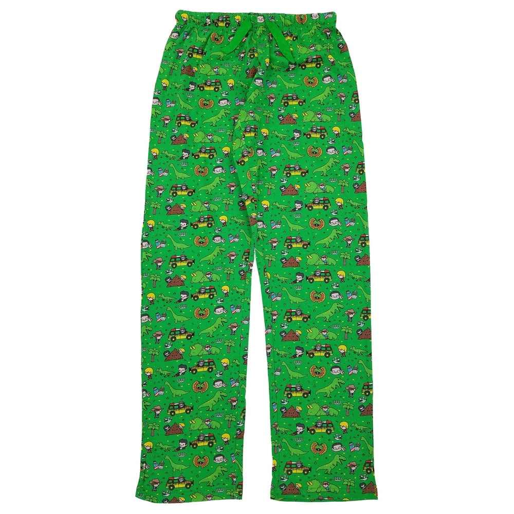 Jurassic Park Mens Green Knit Sleep Pant Lounge Pants Pajama Bottoms ...