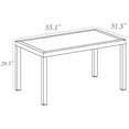 thumbnail image 7 of Luxury Commercial Living 55" Coffee Brown Wickerlook Rectangular Patio Dining Table, 7 of 7