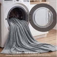 thumbnail image 2 of U by Bedsure Fleece Throw Blanket for Couch Grey, Lightweight Plush Fuzzy Cozy Soft Blankets and Throws for Sofa, 50x60 inches, 2 of 11
